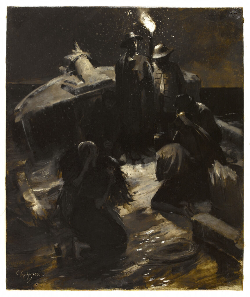 Le Naufrage - Georges Rochegrosse Tablo