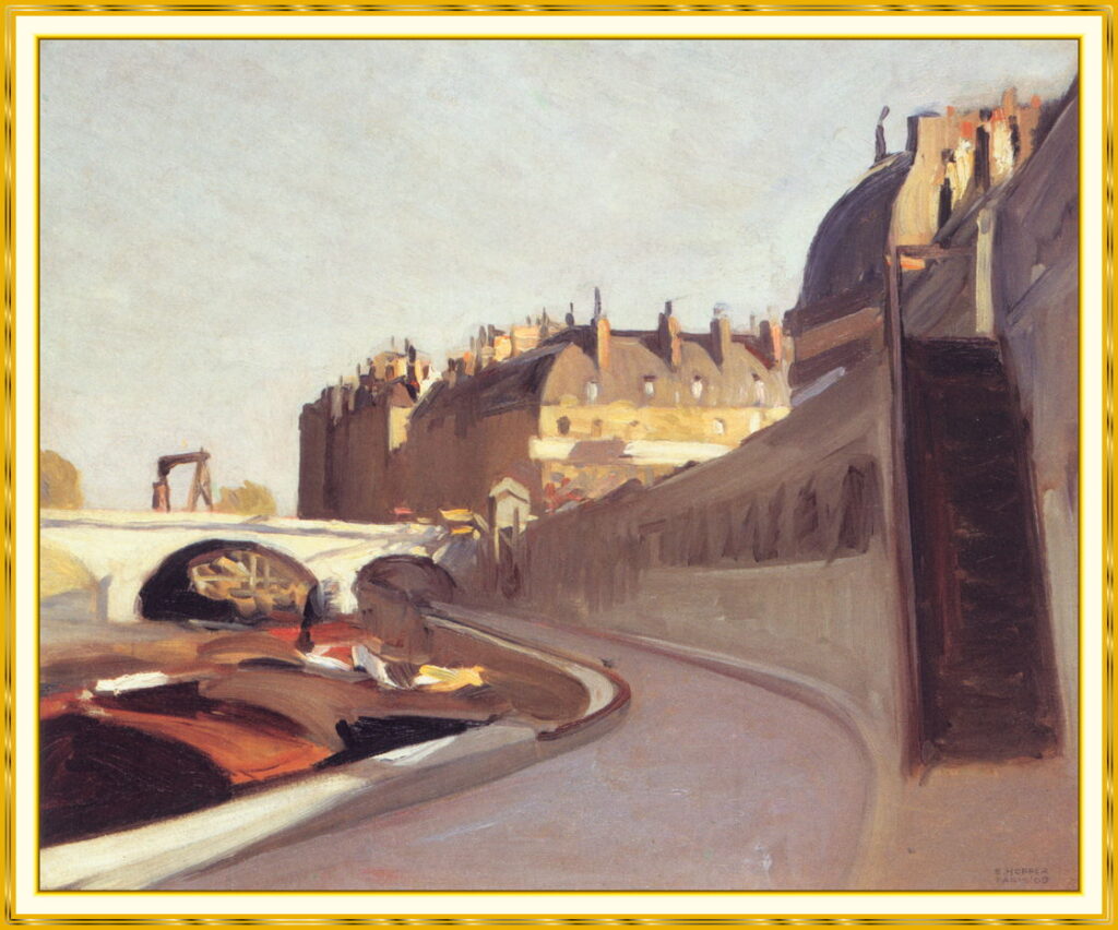 Le Quai des Grands Augustins (1909) - Edward Hopper Tablo