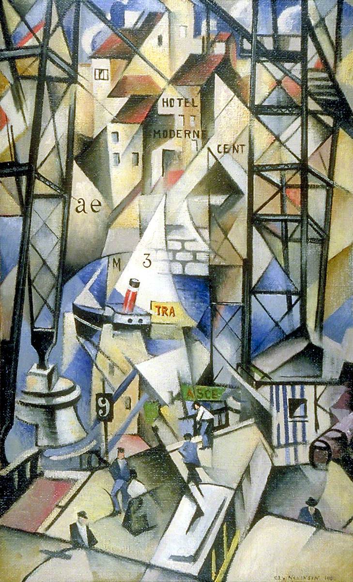 Le Vieux Port (1913) - C. R. W. Nevinson Tablo