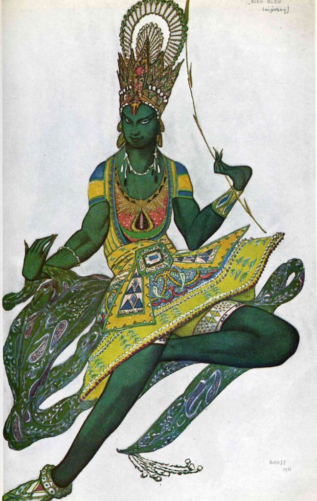 Le dieu bleu Nijinsky in title role (1911) - Léon Bakst Tablo