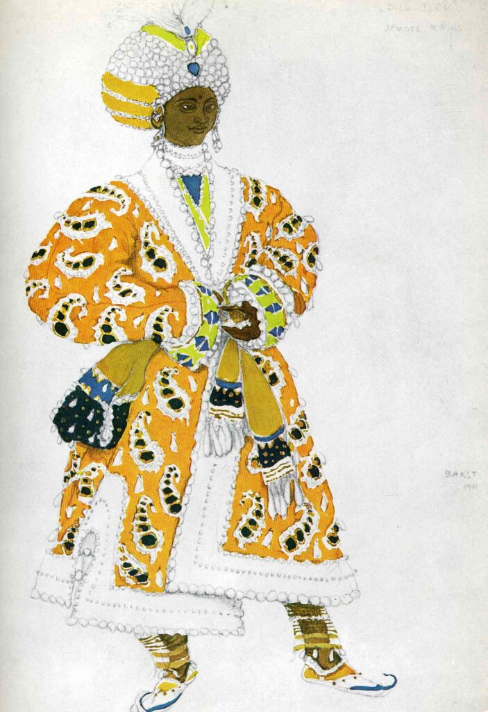 Le dieu bleu a young rajah (1911) - Léon Bakst Tablo
