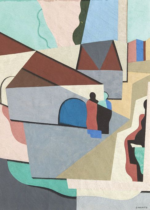 Le village (1924) - Georges Valmier Tablo