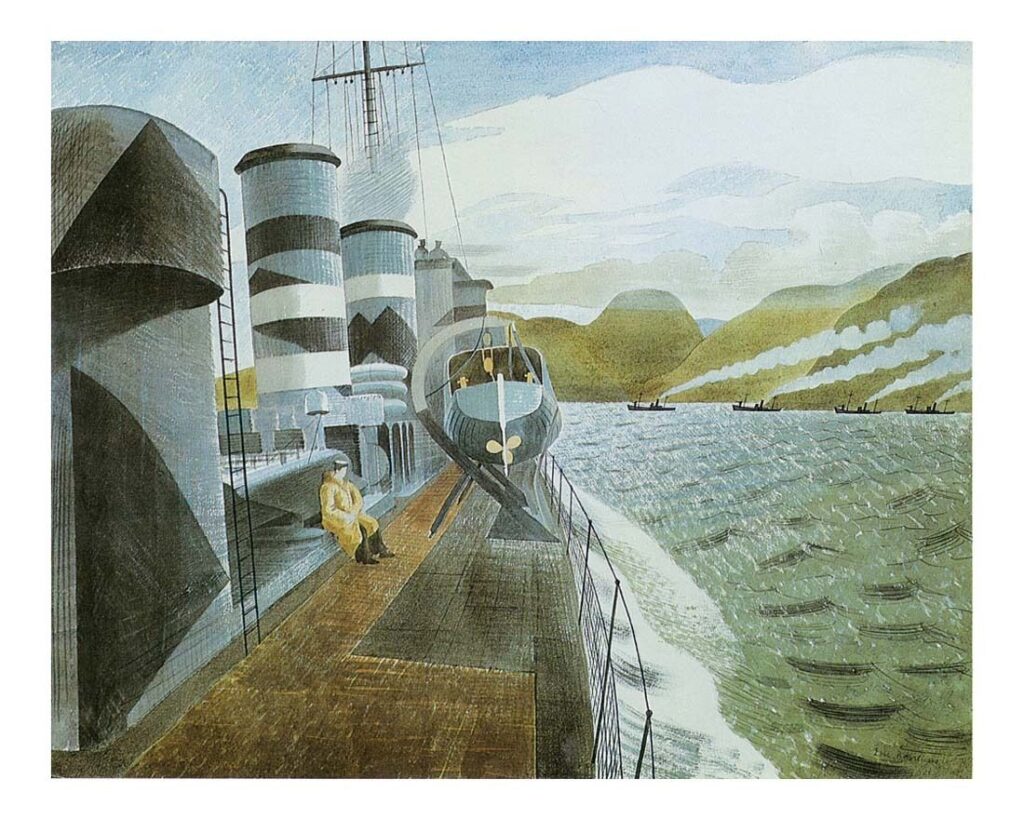 Leaving Scapa Flow (1940) - Eric Ravilious Tablo