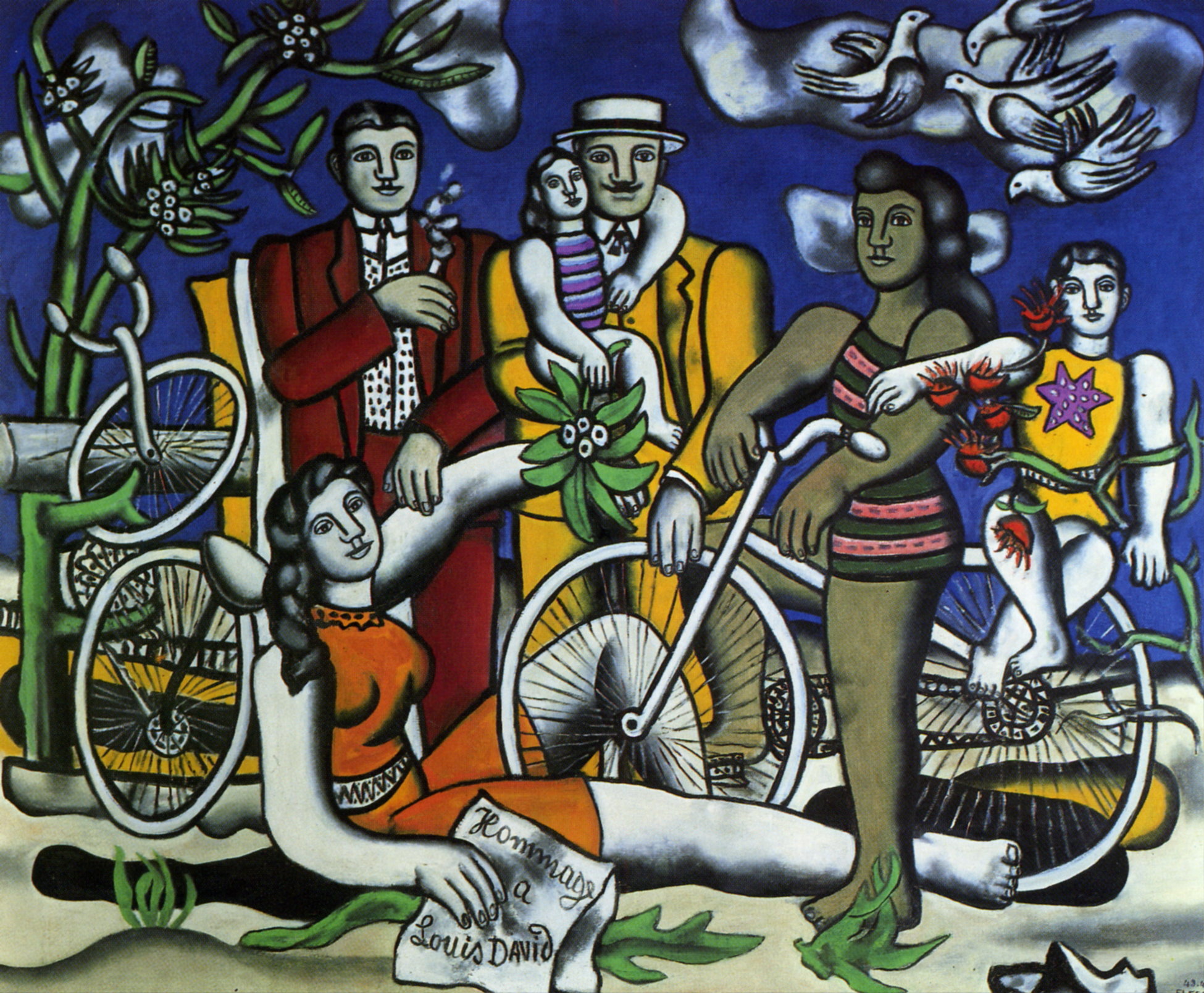 Leisures on red bottom (1949) - Fernand Léger Tablo