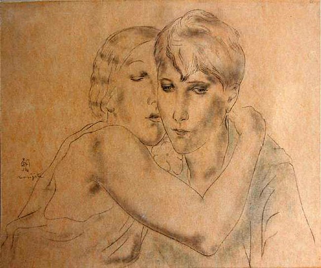 Les Deux Amis – Tsuguharu Foujita Tablo