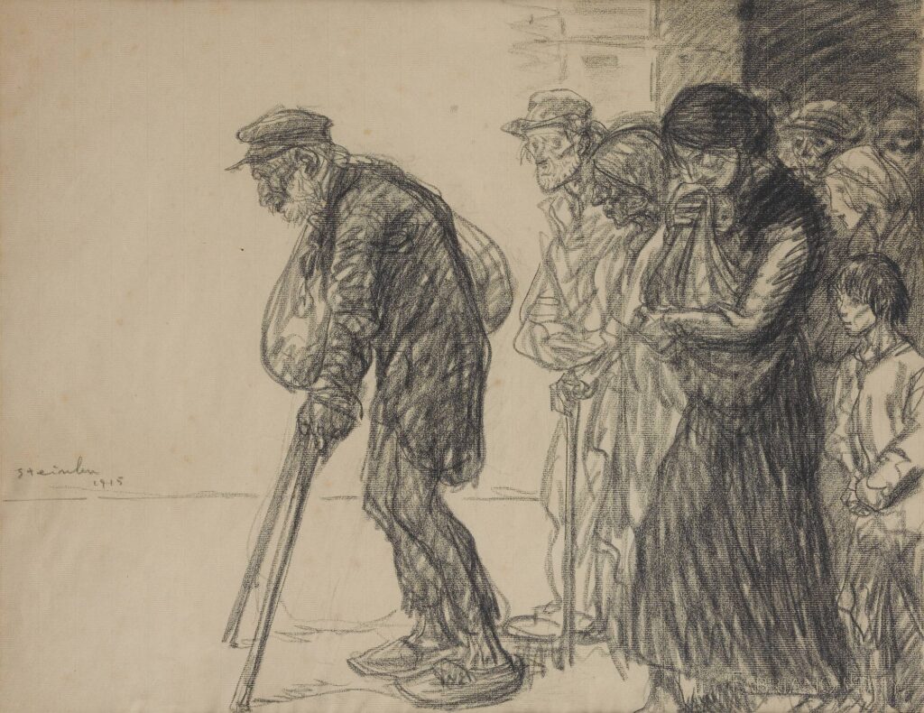 Les Internes Preparatory drawing for (1915) - Théophile Steinlen Tablo