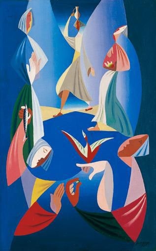 Les Porteuses d'Eau (1939) - Léopold Survage Tablo