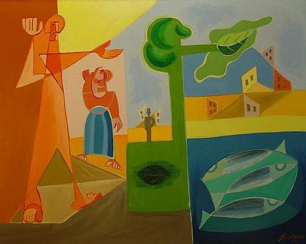 Les Présences (1956) - Léopold Survage Tablo