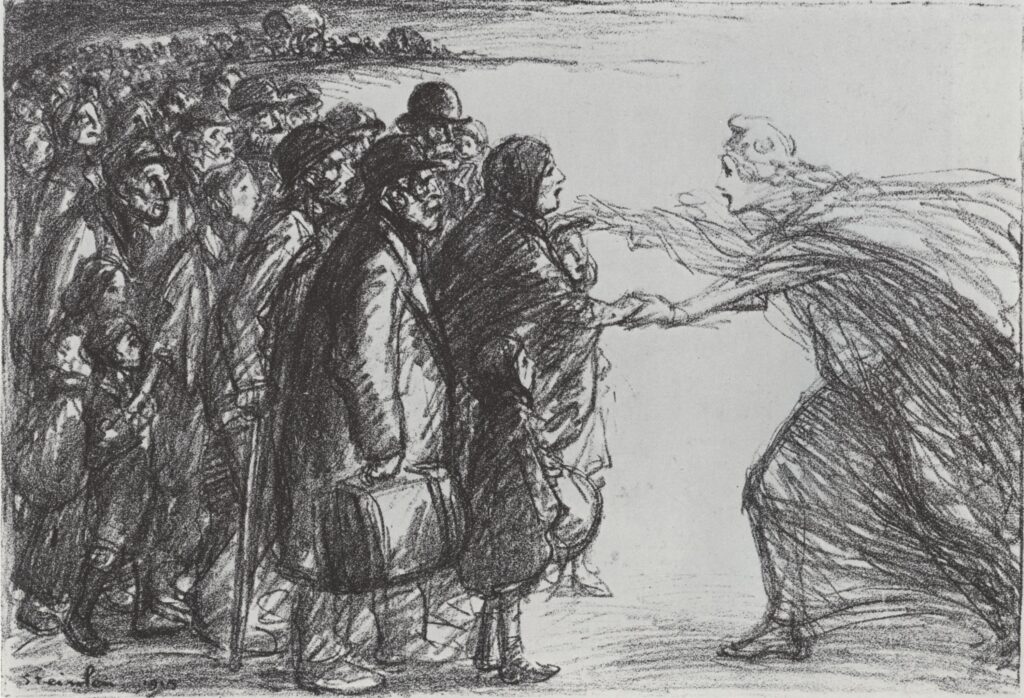 Les Refugies de la Meuse (1915) - Théophile Steinlen Tablo