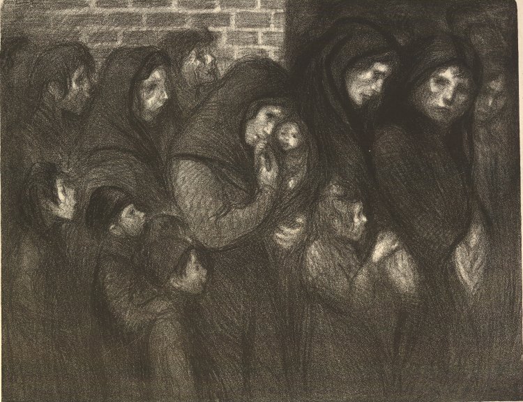 Les Veuves de Courrieres (1909) – Théophile Steinlen Tablo