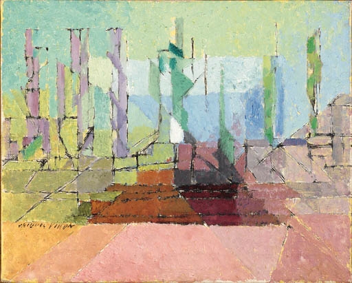 Les peupliers - Jacques Villon Tablo