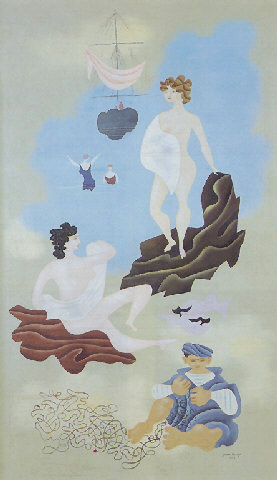 Les plaisirs de la plage (1928) - Jean Hugo Tablo