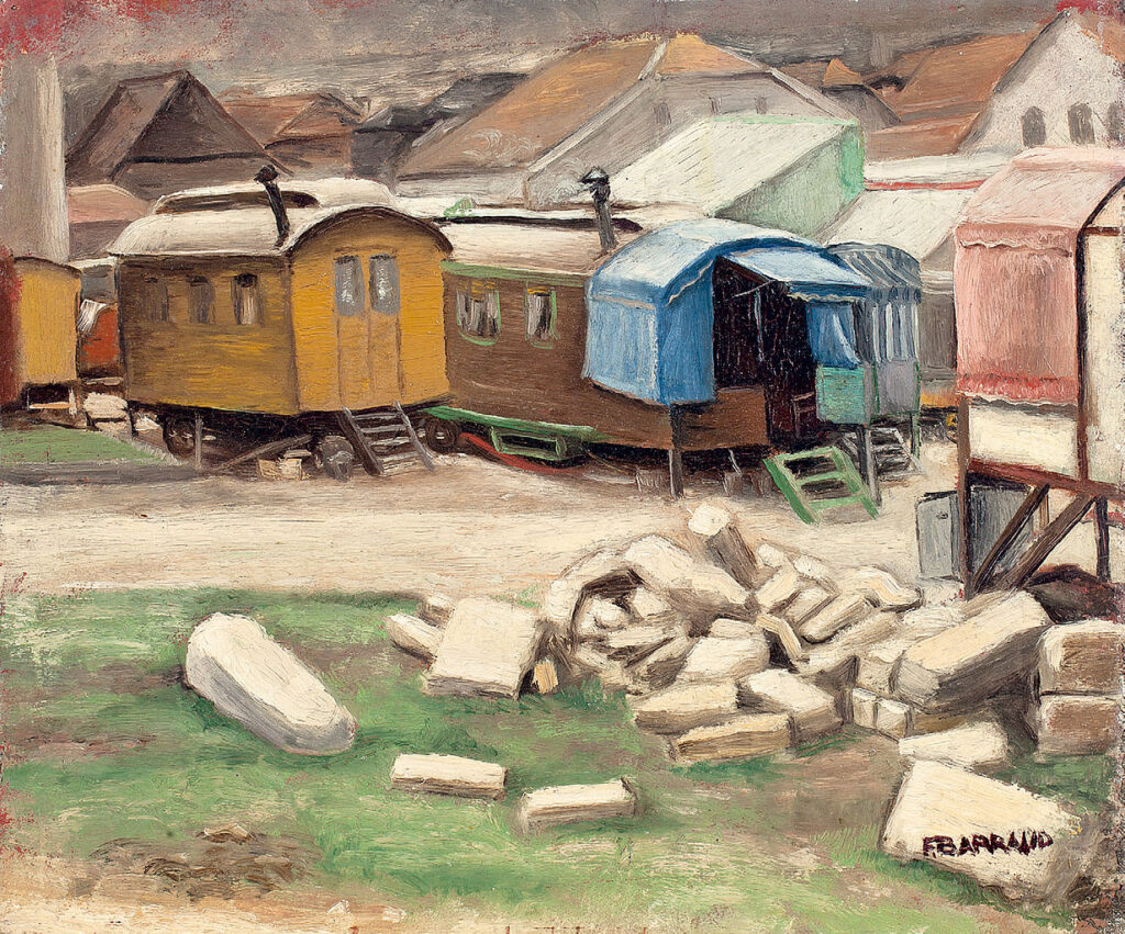 Les roulottes (1934) - François Barraud Tablo