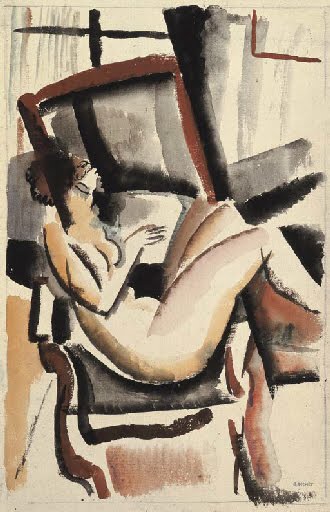 Lesender akt - Gustave Buchet Tablo