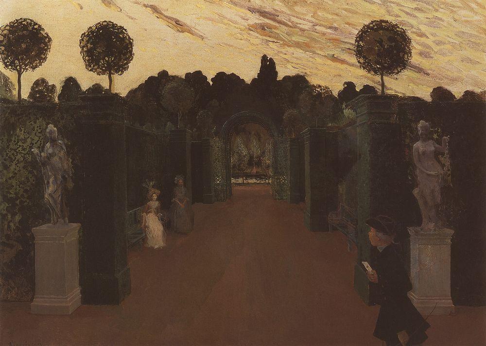 Letter (Mysterious Messenger) (1896) – Konstantin Somov Tablo