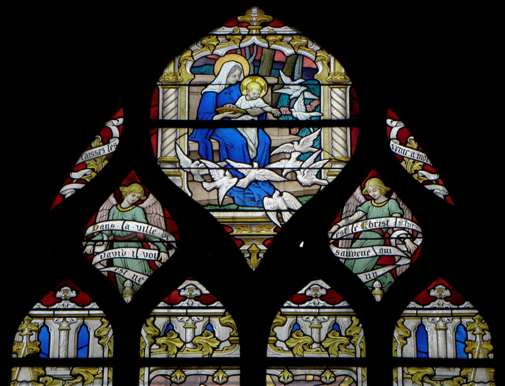 Life of Christ. Eglise Saint Sulpice de Fougères (Tympan. Ages Et Vierge À L'enfant) (1919) - Ludovic Alleaume Tablo
