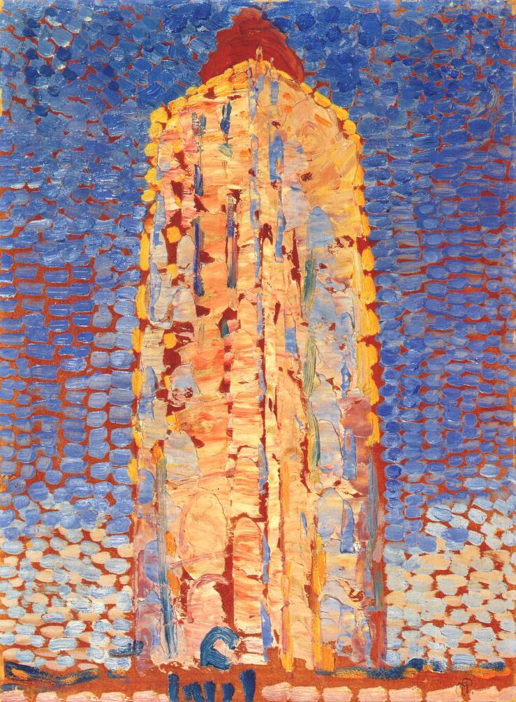 Lighthouse in Westkapelle (1909) – Piet Mondrian Tablo