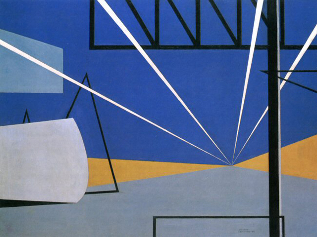 Lights in an Aircraft Plant (1945) - Ralston Crawford Tablo