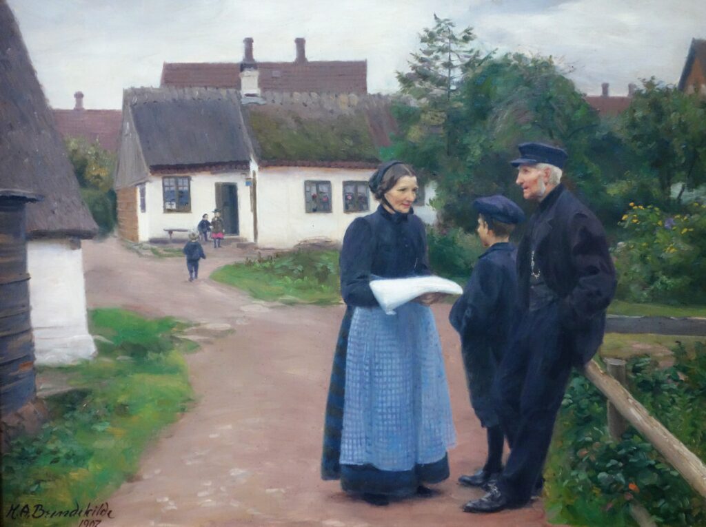 Lille Næstved. Familien Rasmussens Hus (1907) - Hans Andersen Brendekilde Tablo