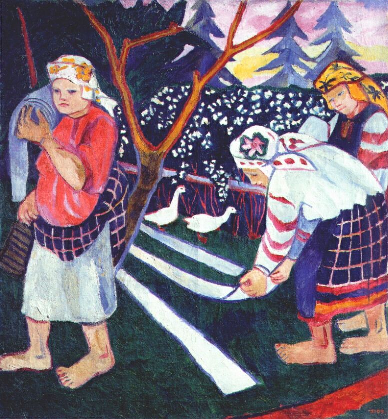 Linen (1908) - Natalia Goncharova Tablo