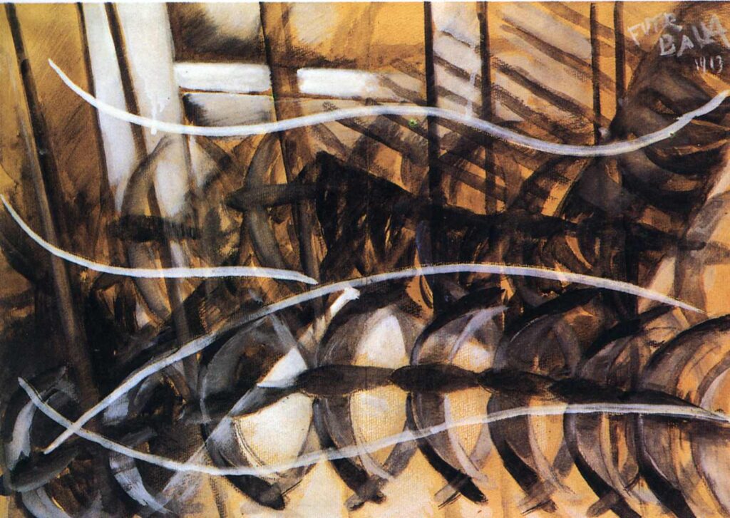 Lines of Movement and Dynamic Succession (1913) - Giacomo Balla Tablo