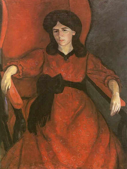 Lisa in a Chair (1910) – Robert Falk Tablo