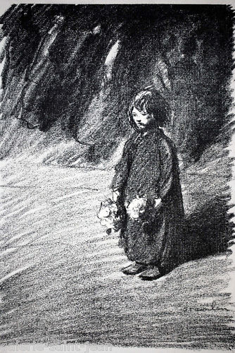 Little Flower Girl – Théophile Steinlen Tablo