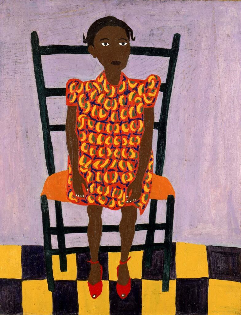 Little Girl in Orange (1944) - William H. Johnson Tablo