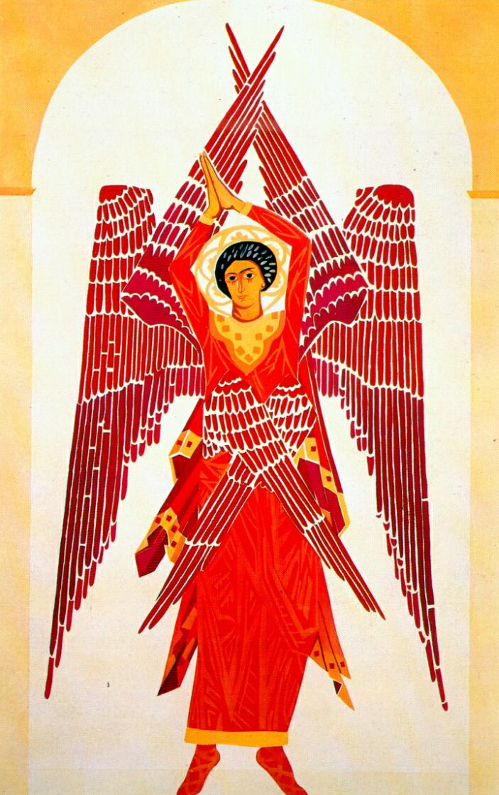 Liturgy six winged Seraph (1914) - Natalia Goncharova Tablo