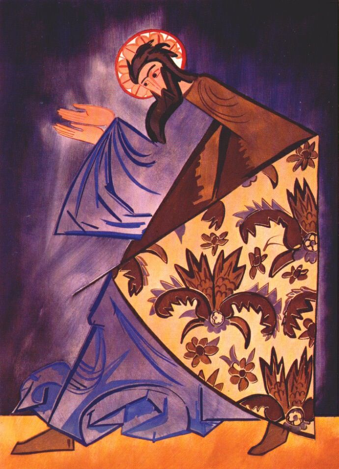 Liturgy sketch of a costume (1914) - Natalia Goncharova Tablo