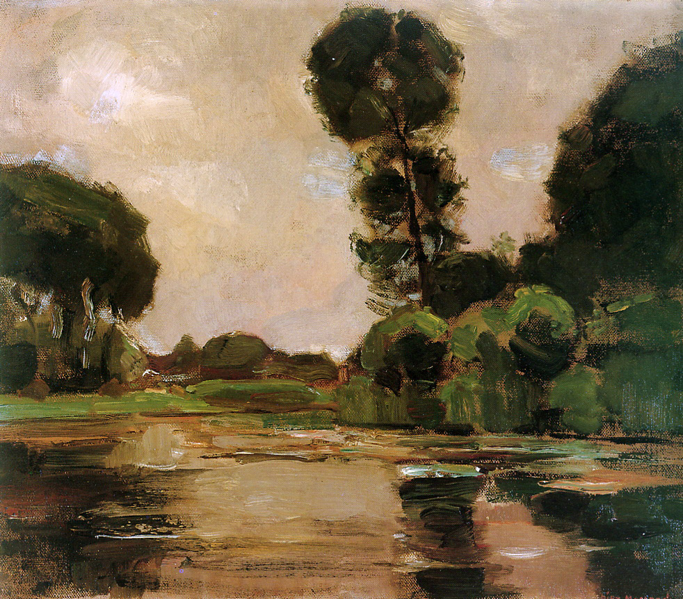 Lonely tree at the Gein Sun (1907) – Piet Mondrian Tablo