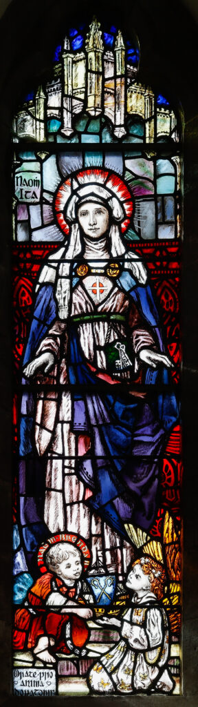 Loughrea St. Brendan’s Cathedral Baptistry Window St. Ita (1908) – Sarah Purser Tablo