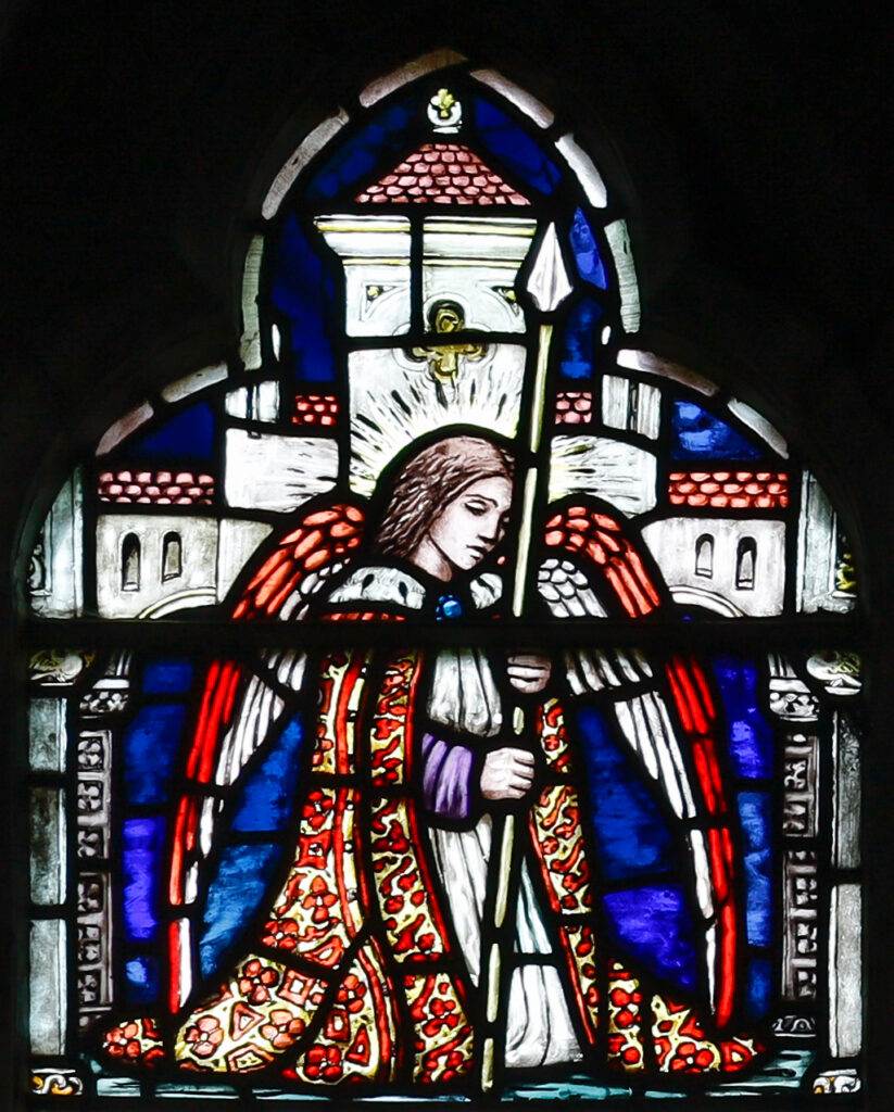 Loughrea St. Brendan's Cathedral. An Angel Holding a Lance (1908) - Sarah Purser Tablo