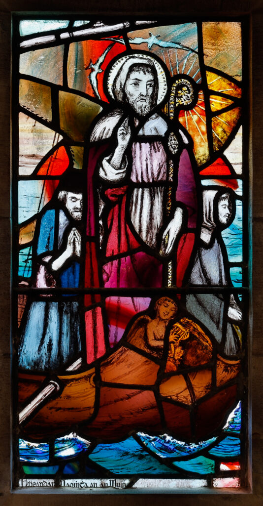 Loughrea St. Brendan's Cathedral. St. Brendan the Navigator at Sea (1908) - Sarah Purser Tablo