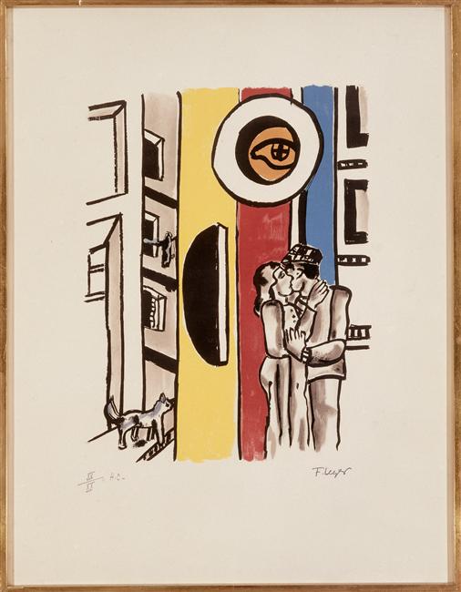 Lovers in the Street - Fernand Léger Tablo