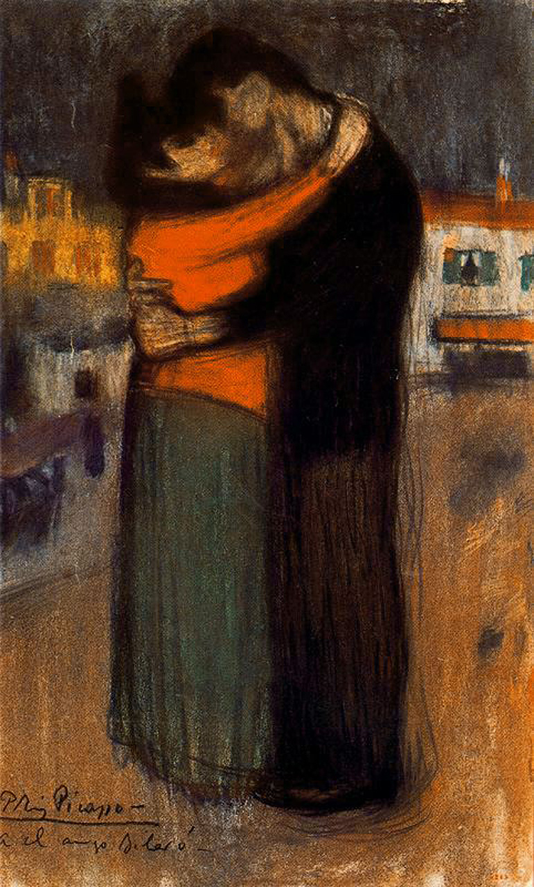 Lovers of the street (1900) - Pablo Picasso Tablo