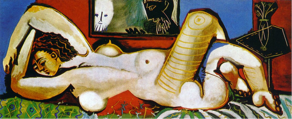 Lying naked woman (The Voyeurs) (1955) - Pablo Picasso Tablo