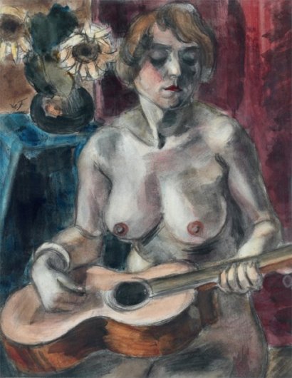 MODELE A LA GUITARE - Henri Le Fauconnier Tablo