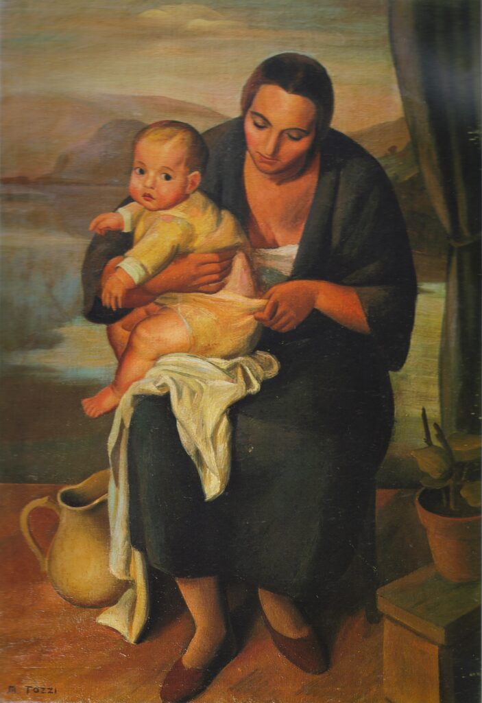 Madonna col Bambino (1924) - Mario Tozzi Tablo