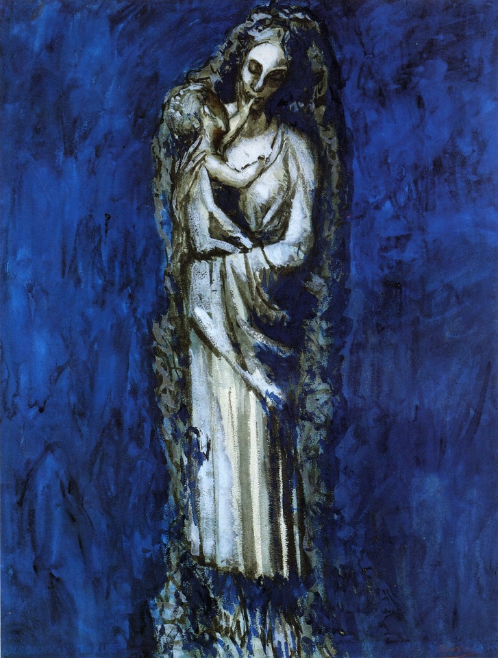 Madonna with Garland (1904) - Pablo Picasso Tablo