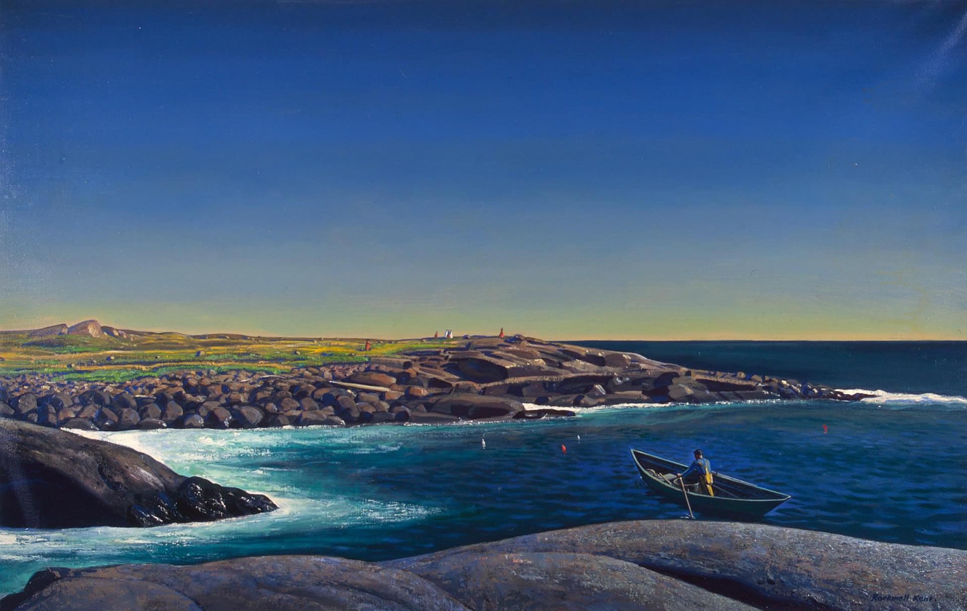 Maine Lobsterman (1955) - Rockwell Kent Tablo