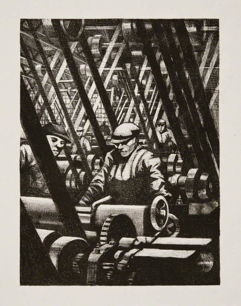 Making the Engine (1917) - C. R. W. Nevinson Tablo