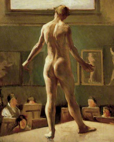 Male Figure Standing (1911) - Edward Wadsworth Tablo