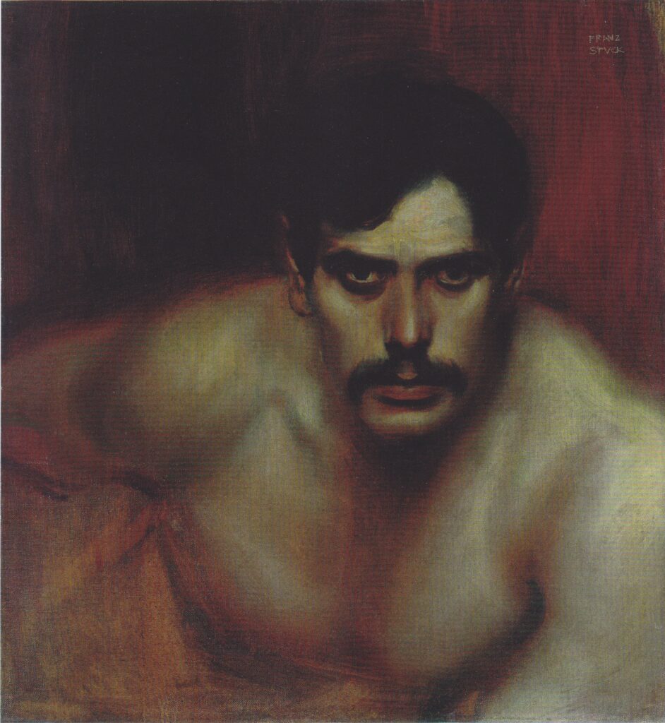 Male Portrait Study (A Bad Conscience) (1896) - Franz Stuck Tablo