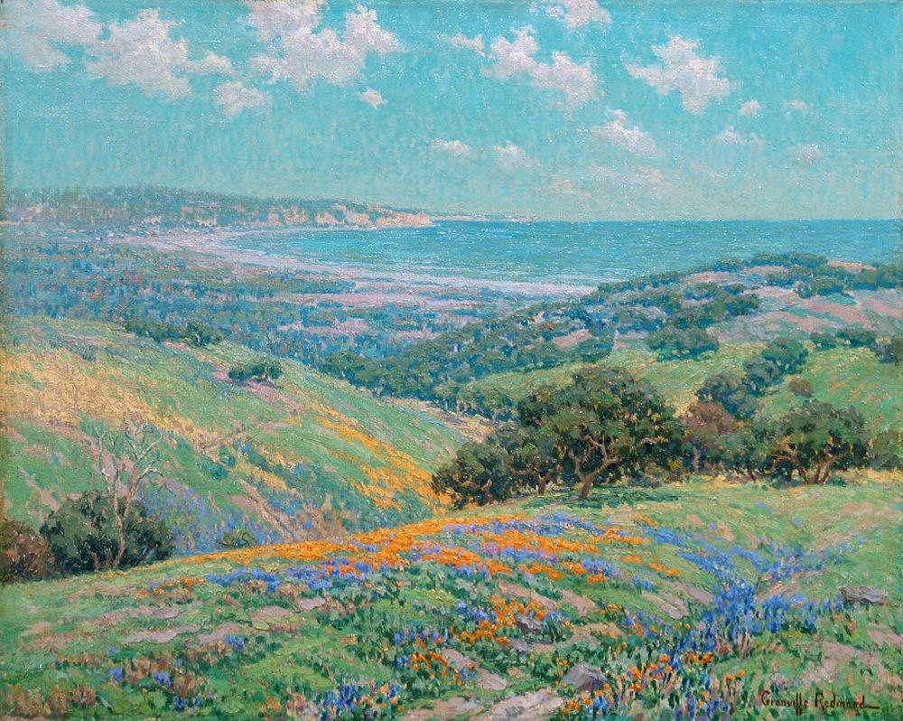 Malibu Coast, Spring - Granville Redmond Tablo
