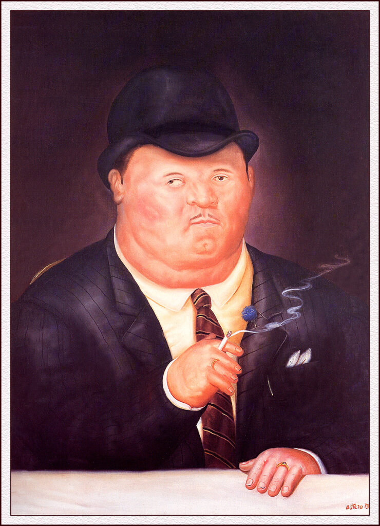Man Smoking - Fernando Botero Tablo