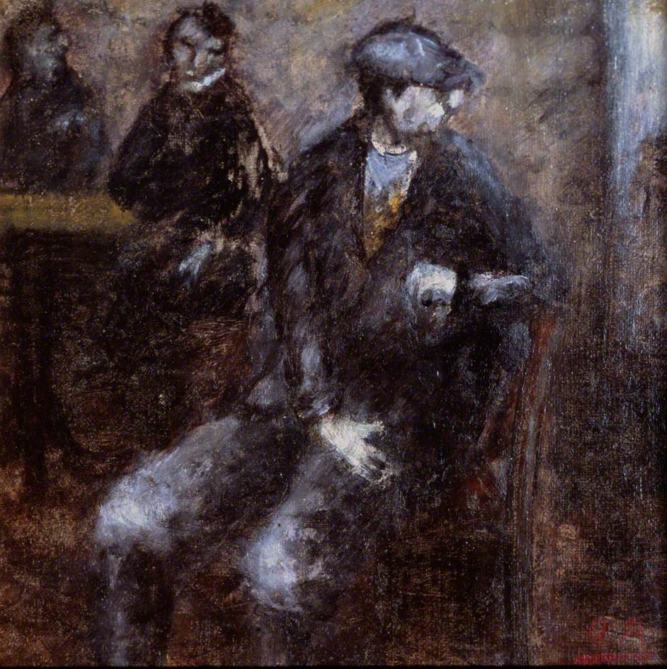 Man Waiting (1919) – Ottone Rosai Tablo
