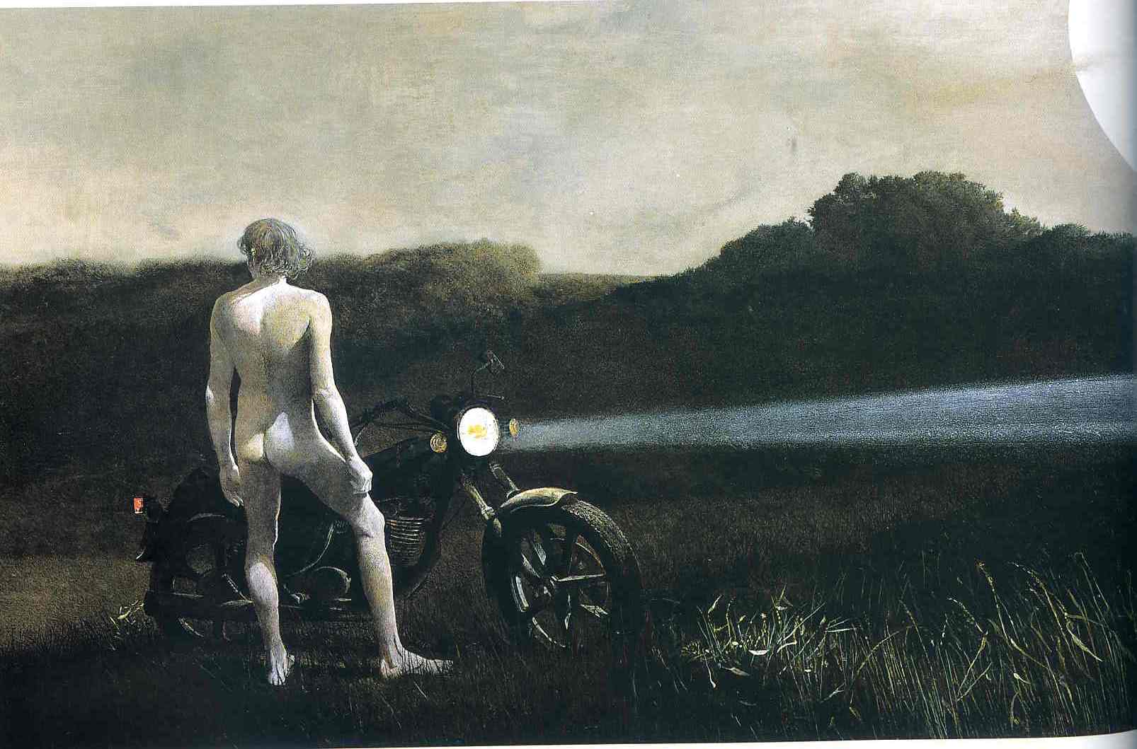 Man and the Moon - Andrew Wyeth Tablo