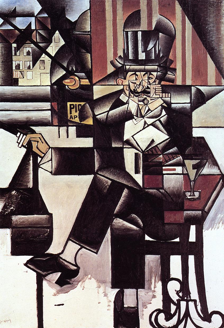Man in the Cafe (1912) - Juan Gris Tablo