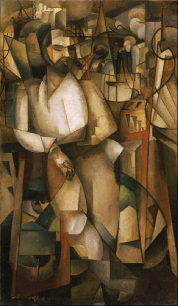 Man on a Balcony (Portrait of Dr. Théo Morinaud) (1912) - Albert Gleizes Tablo